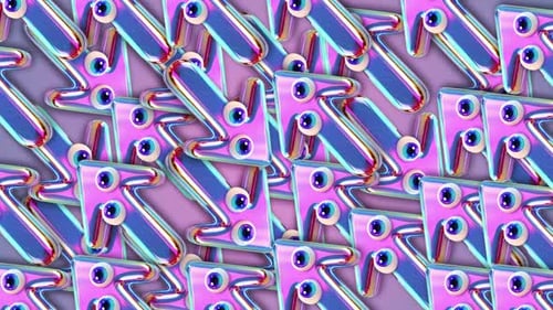 Gradient Cartoon Arrows Icon Loop Background