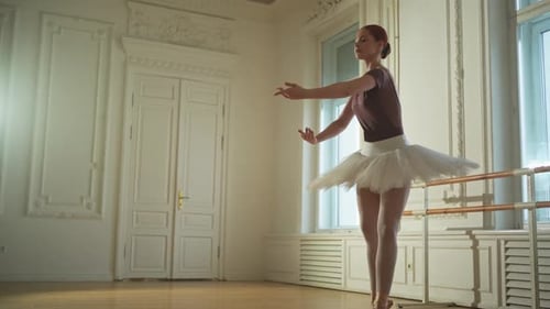 Ballet Dancer Performing in an Elegant Studio