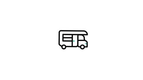 Camper Line Animated Icon