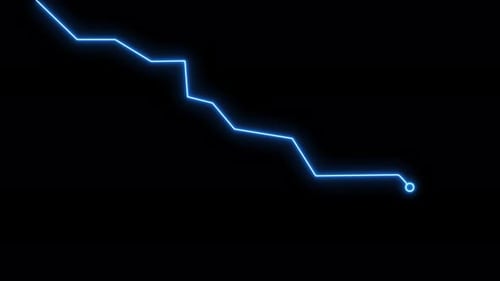 Downward trending graph Stock Market Crash Downward in Financial Crisis concept. panic moment