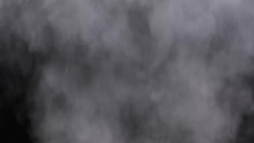 Realistic Smoke or Vapor Clouds Rise Up on Black Background