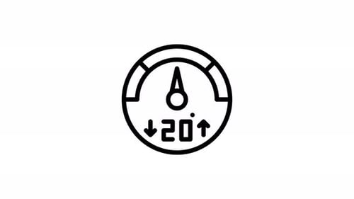 animation de l'icône de la ligne de thermostat
