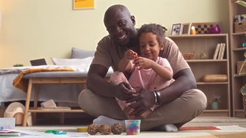 Father and Daughter Enjoying Time Together at Home