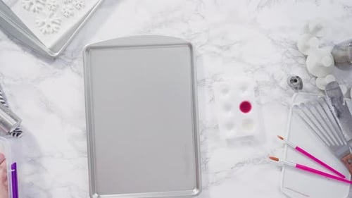 Royal Icing Snowflake Baking Decorations Preparation