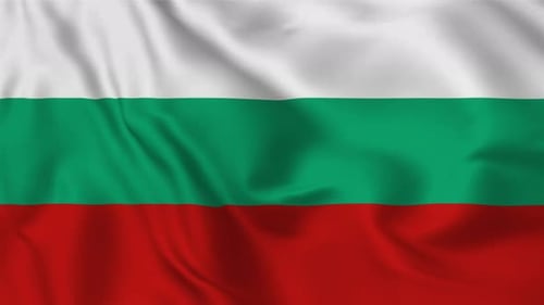 Bulgaria Flag Waving Animation for National Identity