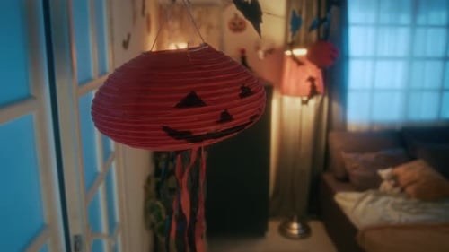 Pumpkin Lantern Birthday Decorations at Home