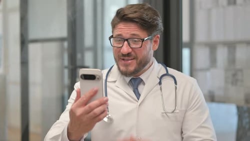 Doctor Telehealth Consultation on Smartphone