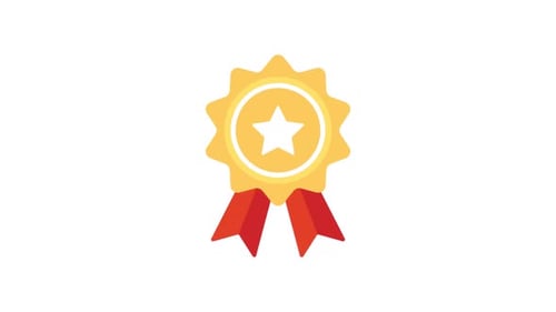 Animated Award Medal Badge Icon
