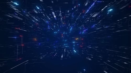 Futuristic Digital Grid Network Technology Background Loop