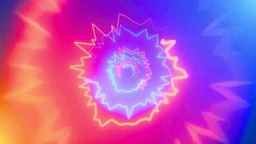 Vibrant Neon Spiral Psychedelic Abstract Art Light Energy Flow Design Tunnel
