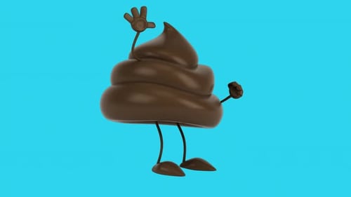 Fun 3D cartoon poop (with alpha channel)