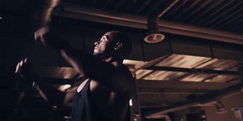Bodybuilder in a Gym