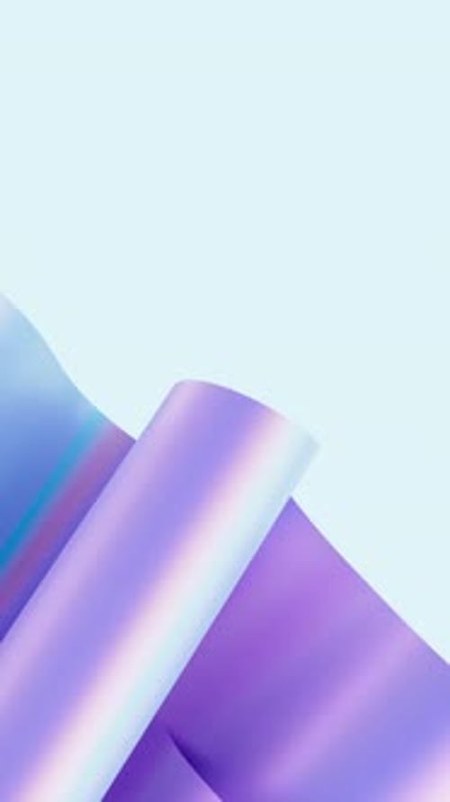 Abstract Waving Iridescent Fluid Ribbons Motion Background