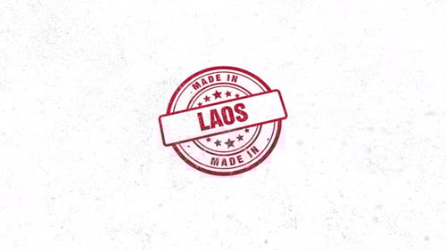 Made In Laos Rubber Stamp