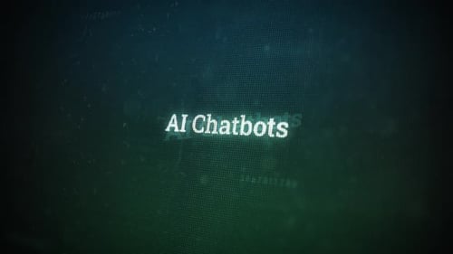 Chatbots IA sur un message d'écran numérique sur des écrans d'ordinateur V03