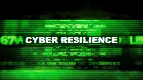 Cyber Resilience Glitch Text Title Opener
