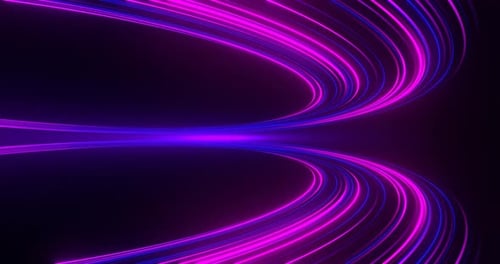 Abstract Glowing Cyberpunk Light Flow - Seamless Loop Background