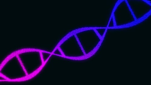 Abstract DNA Double Helix Particle Animation