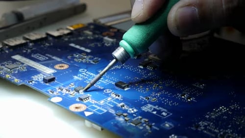 T56, When repairing the motherboard, the chip is unsoldered. Repair and maintenance of computers.