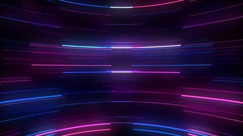 Abstract Neon Light Trails Loopable Background