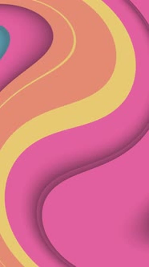 Vertical Video - Colorful Wavy Shapes Pattern Abstract Background
