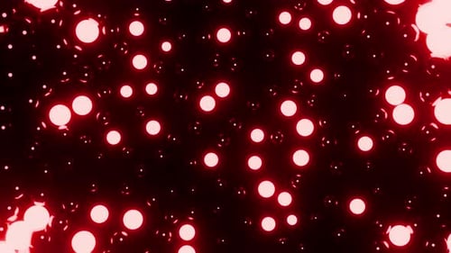 VJ-Loop-Animation im Bubble Sphären-Hintergrund mit roten Lichtern