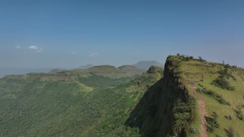 Lush Green Mountains In Summer Season