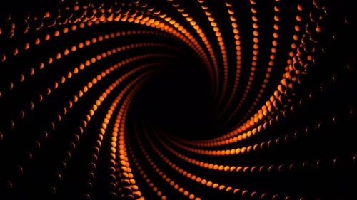 Orange Spiral Of Balls Background Vj Loop In 4K