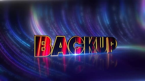 Futuristischen Neontext auf kybernetischer Leinwand sichern