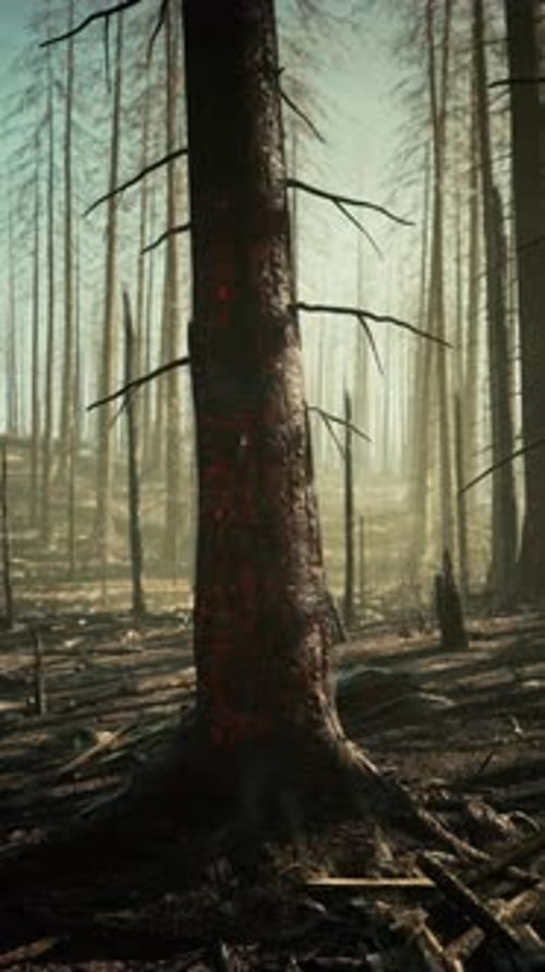 Dense Forest With Tall Trees