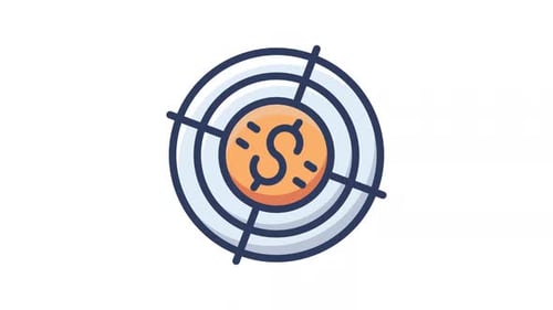 Pulsing Dollar Sign Target Icon Animation