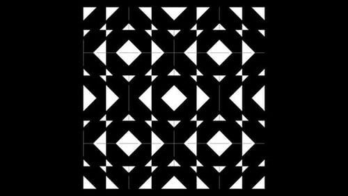 Kaleidoscope Collection: Luma matte transition of array of cubes with shrinking diagonal elements