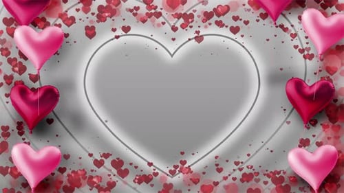 Vidéo de vœux d'amour pour la Saint-Valentin. Fond d'animation romantique, fête des mères