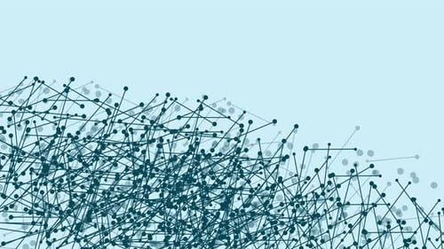 Animación de patrones de fondo de red abstracta futurista: visualización de datos digitales de alta tecnología