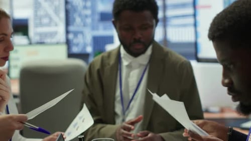 Enterprise Manager Works with His Staff on Creating a Business Strategy