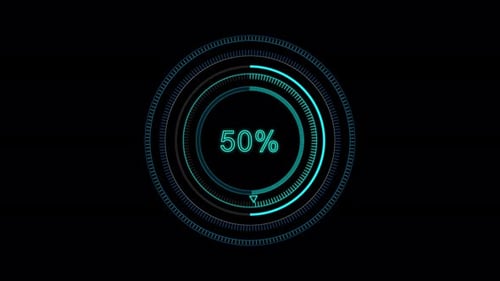 Progression circulaire radiale ou barre de chargement. Hud Loading Circle Ring or Transfer, Télécharger Futuristic HU