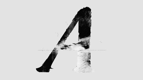 Printed Grunge Typography Letter A