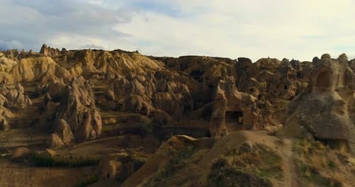 Aerial view of Cappadocia .drone shot.4K.