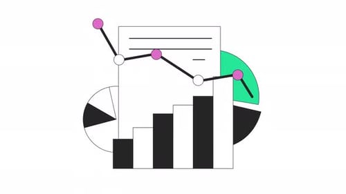 Animation von 2D-Objekten für Linien, statistische Daten, Erfassung von Geschäftsdaten
