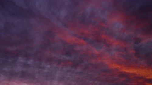 Beautiful Clouds Flowing in a Sunrise or Sunset