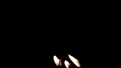 Three candle flame