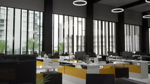 Interior Empty Modern Loft Office Open Space Modern Office