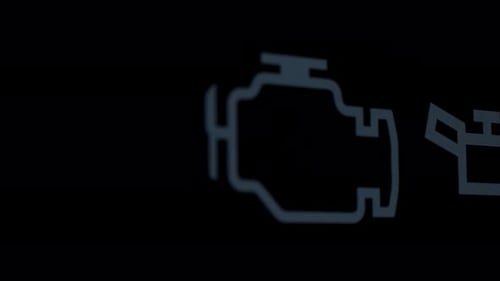 Car Dashboard Warning Light Symbols Illuminated