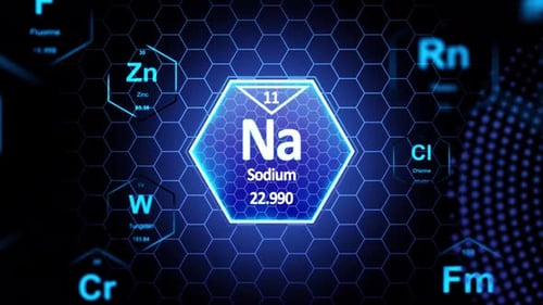 Periodisches Element Natrium (na)