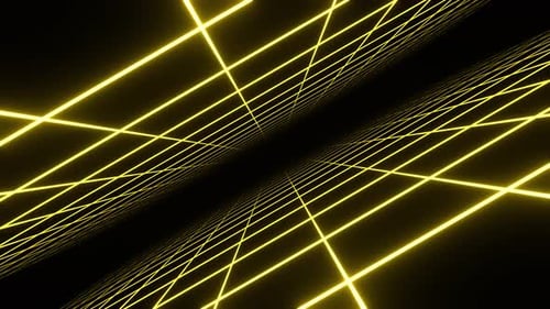 Yellow Infinite Neon Grid Zone Background Vj Loop In 4K