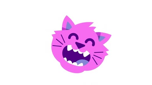 Cat Head Smiling Alpha Animation