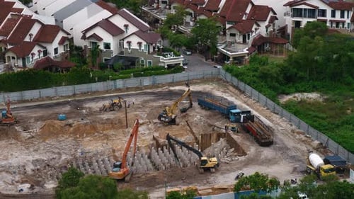 Arbeitstag auf der Kranbaustelle