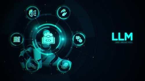 Tela sensível ao toque robótica de modelo de linguagem grande LLM