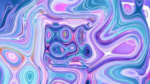 Vibrant Abstract Fluid Morphing Liquid Loop Background