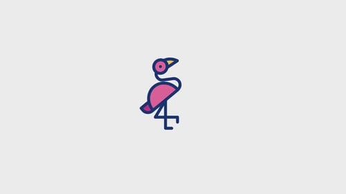 Animiertes Flamingo-Symbol